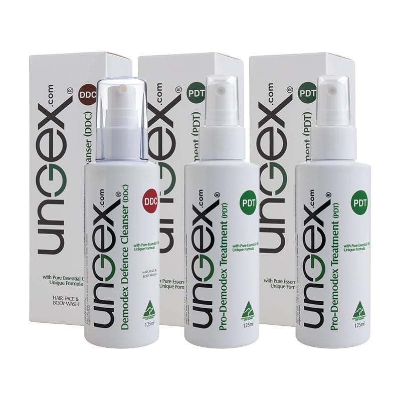 Ungex Essential Kit A2 | Demodex Natural Herbal Treatment | 3 in 1 | EKA2