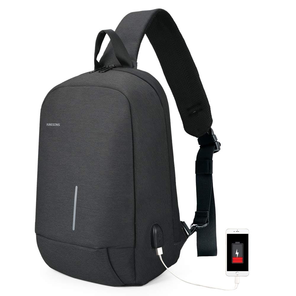 WINKING Laptop Backpack for Men Women - Laptop Backpack 15.6" Anti Theft Slim Business Backpack With USB Charging Port, Durable College School Backpack For Traveling, Hiking, Commuting, Black