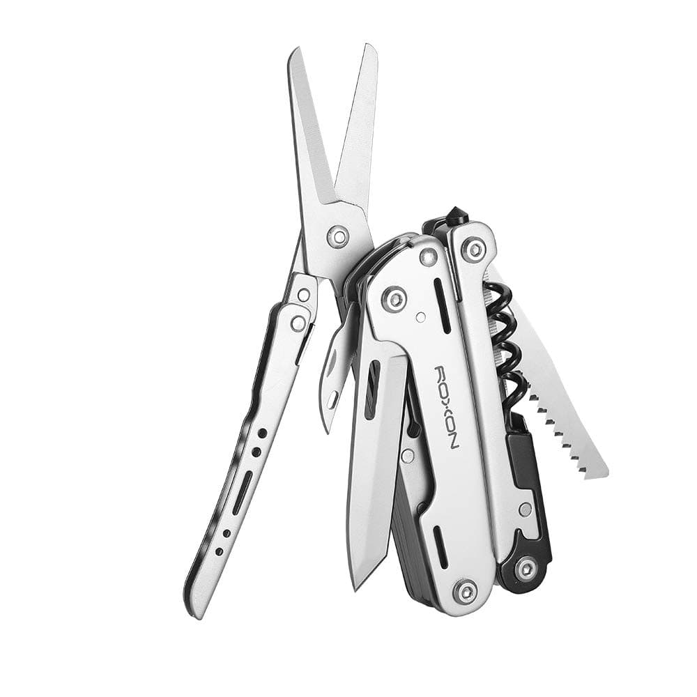 ROXON S801S STORM 16 in 1 multitool pliers EDC for Camping, Outdoor with Lockable Saw Blade with Nylon Case