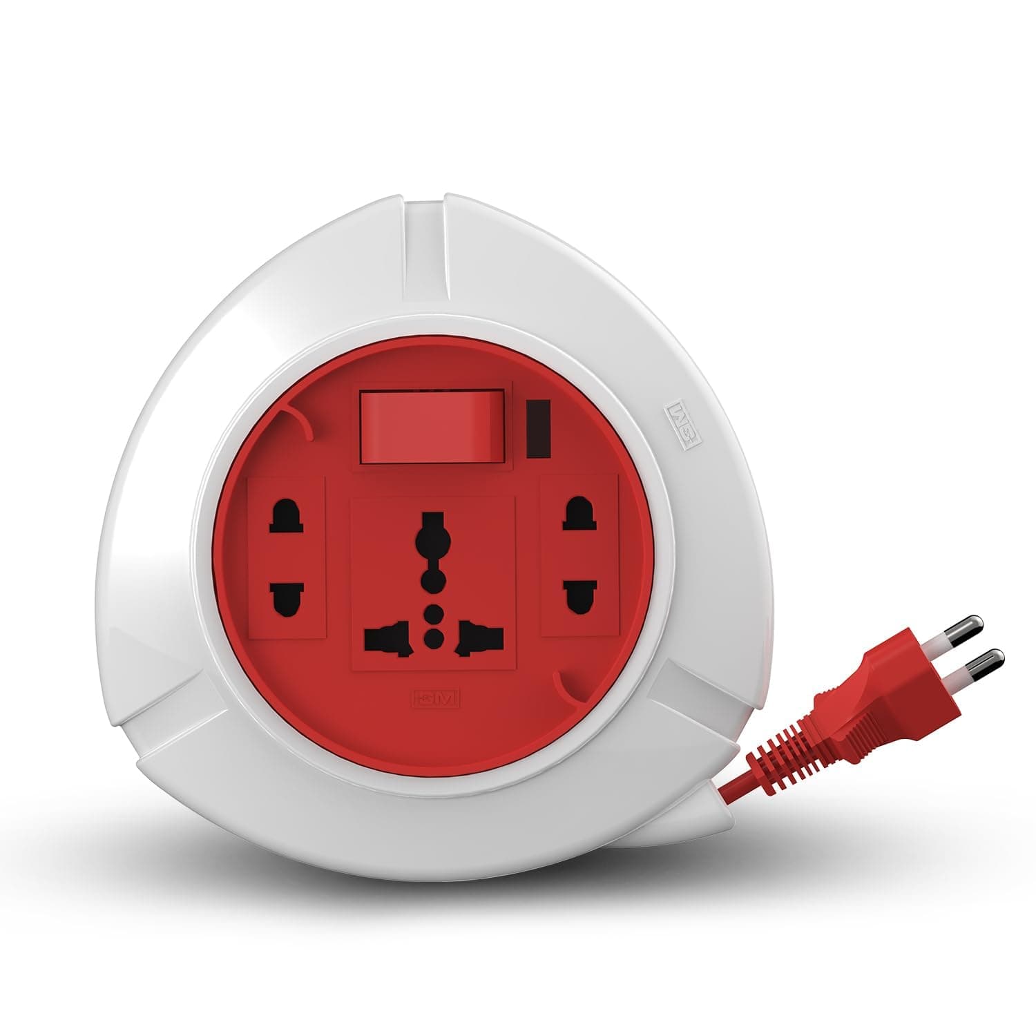 3041 Trio 2-Pin Flex Box with 5M Copper Cord | Universal 3-Pin & 2-Pin Sockets | Master Switch, LED Indicator | Safety Sleeve, Cable Guard, Polycarbonate Body | Home & Office Use