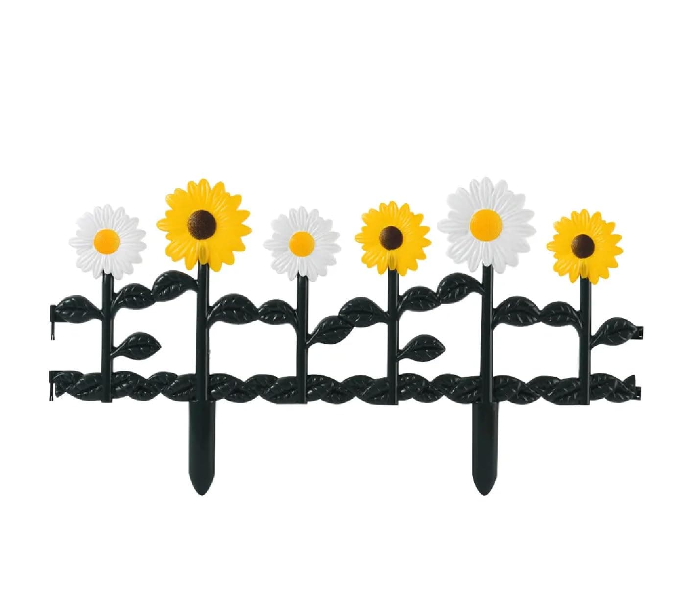 Decorative Garden Plastic Fence Border, 4 Pcs Pack Border for Dog Rabbit Pet, Garden Edging Fence Panels Size Per Pieces (L)60cm X (H)33.4cm