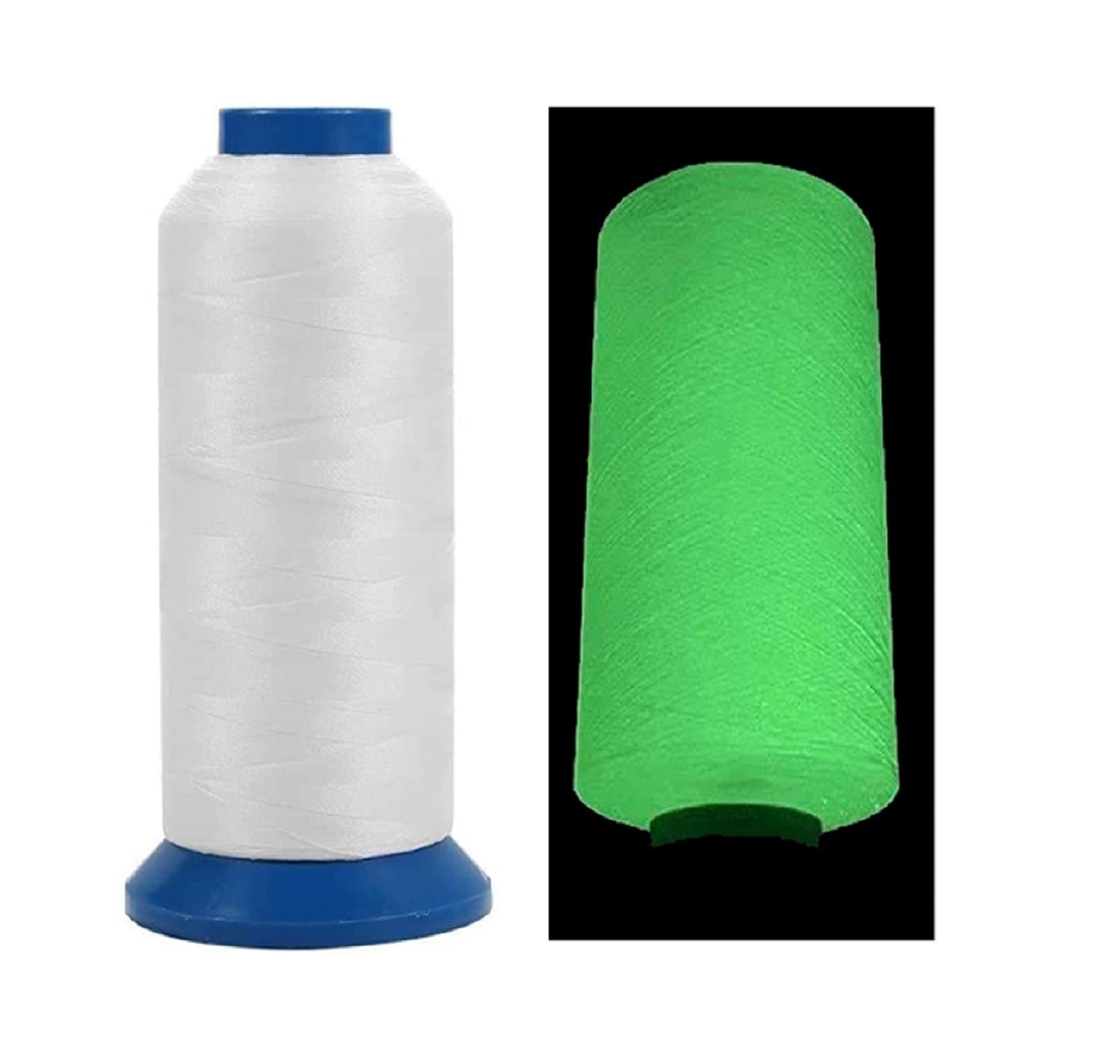 YEHAM 3000Yards / 2700M Glow in The Dark Embroidery Thread (White)