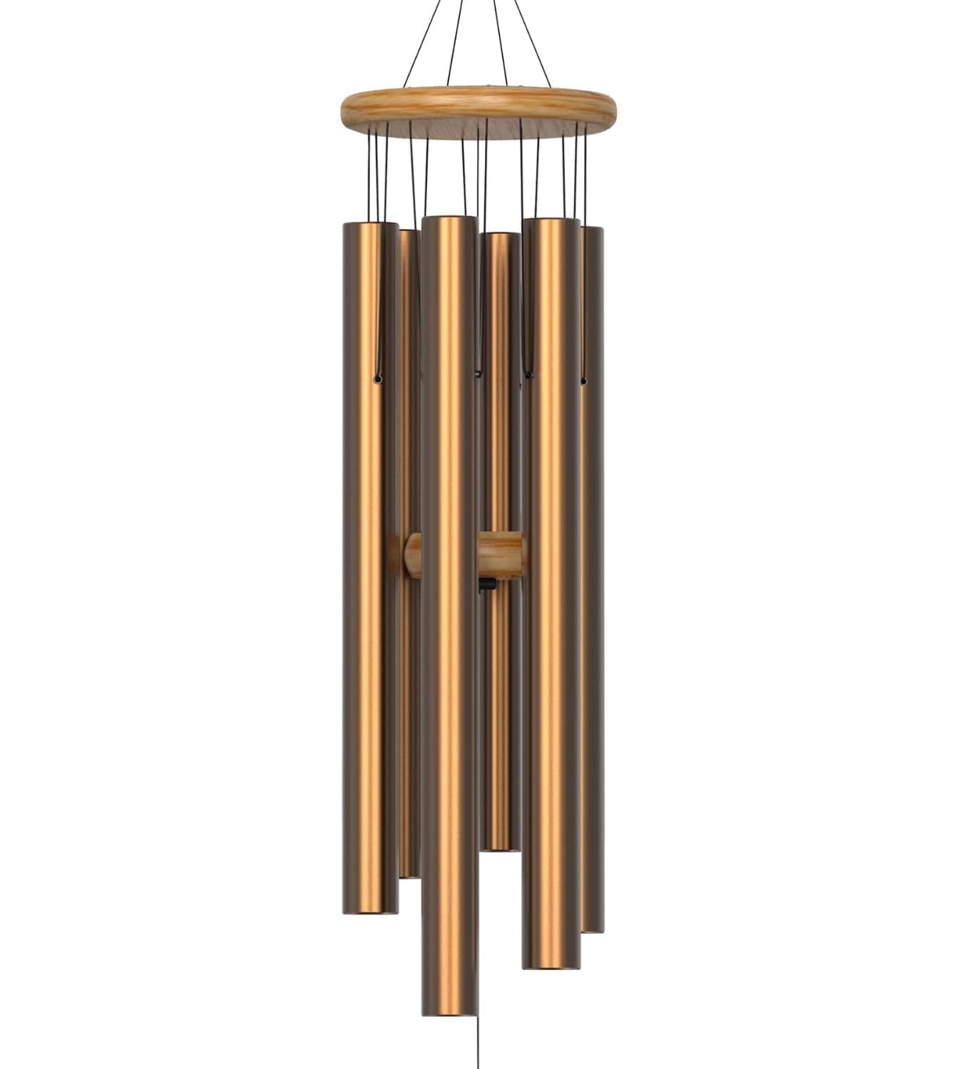 Wind Chimes - Chimey 35" Gold Large, Wind Chimes for Outside, Outdoor Modern Metal Windchimes, Hand Tuned with Calming Deep Low Tones, Home Décor for Your Garden, Yard & Patio