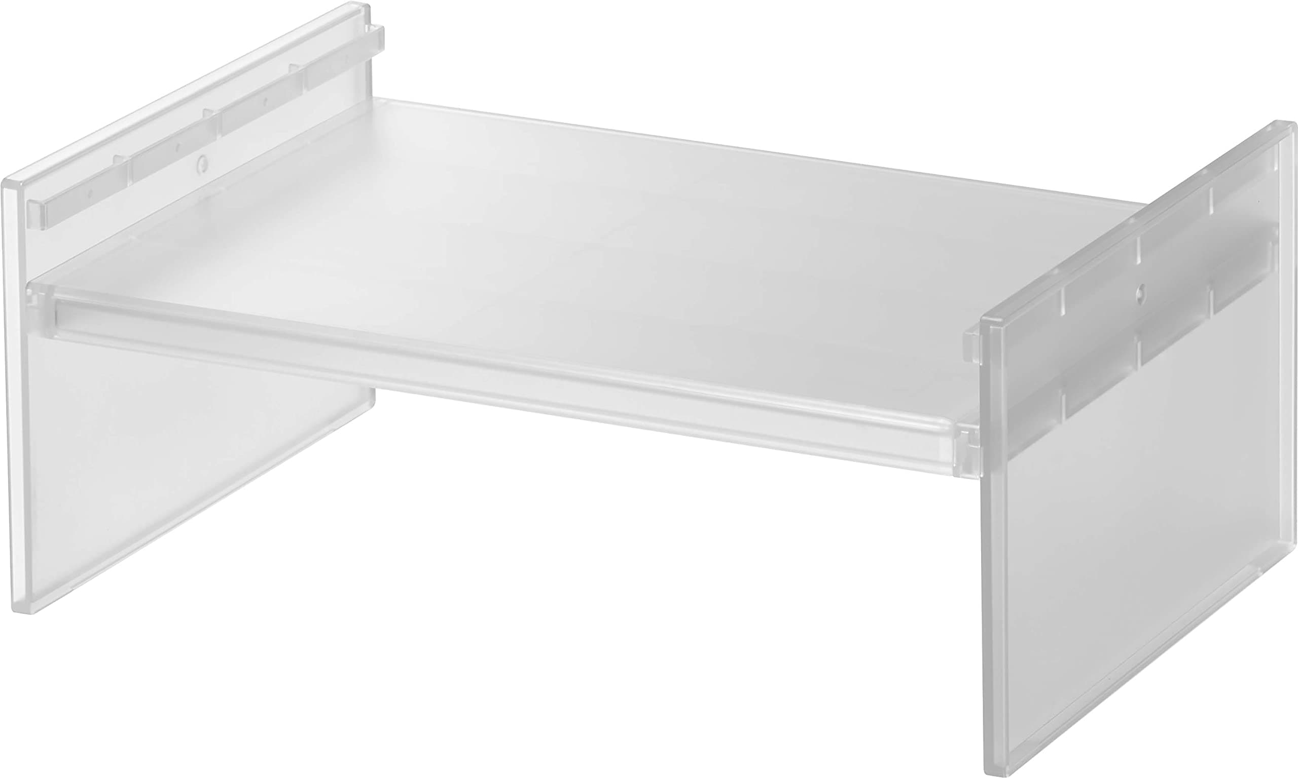 Home Tower Adjustable Extendable Refrigerator Storage Rack - 2-Level Height Adjustable Shelf For Fridge Organization - Customizable Width, Easy Assembly, Fits 2L Bottles - Plastic -