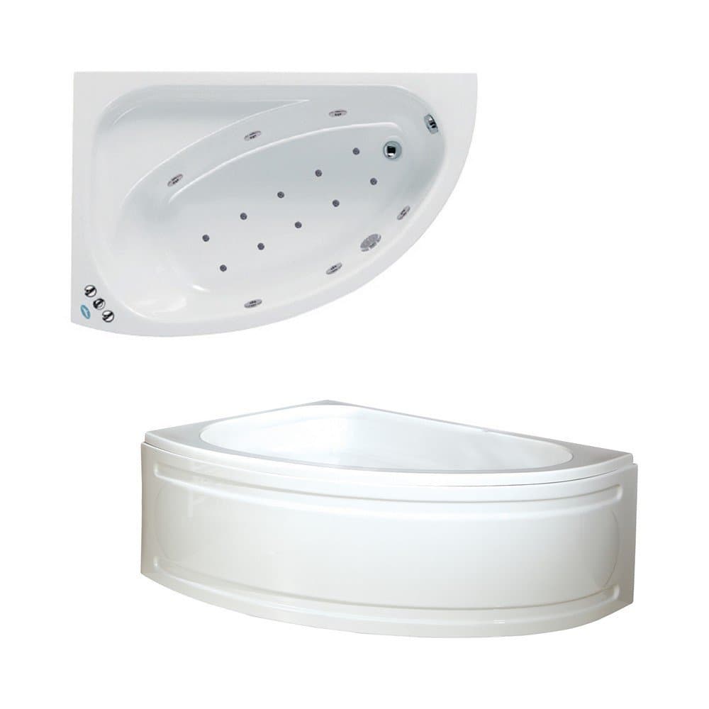 Phoenix Uno System 3 Acrylic Corner Whirlpool & Airpool Spa Bath 1500mm x 1000mm Right Hand