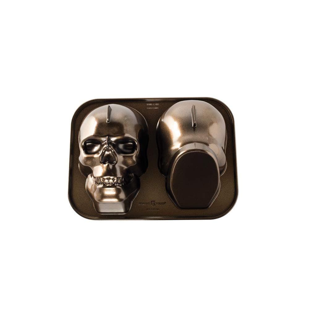 Nordic Ware88448 Haunted Skull Pan, Aluminum, Bronze