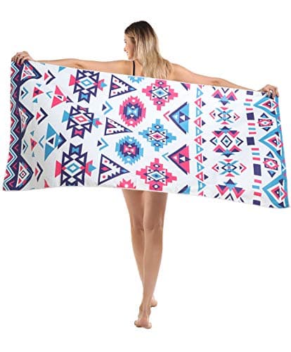 Sand Proof Microfiber Beach Towels – Quick Fast Dry Beach Towel Oversized Compact Blanket for Outdoor Travel Swim Pool Camping Sand Free Lightweight Personalized