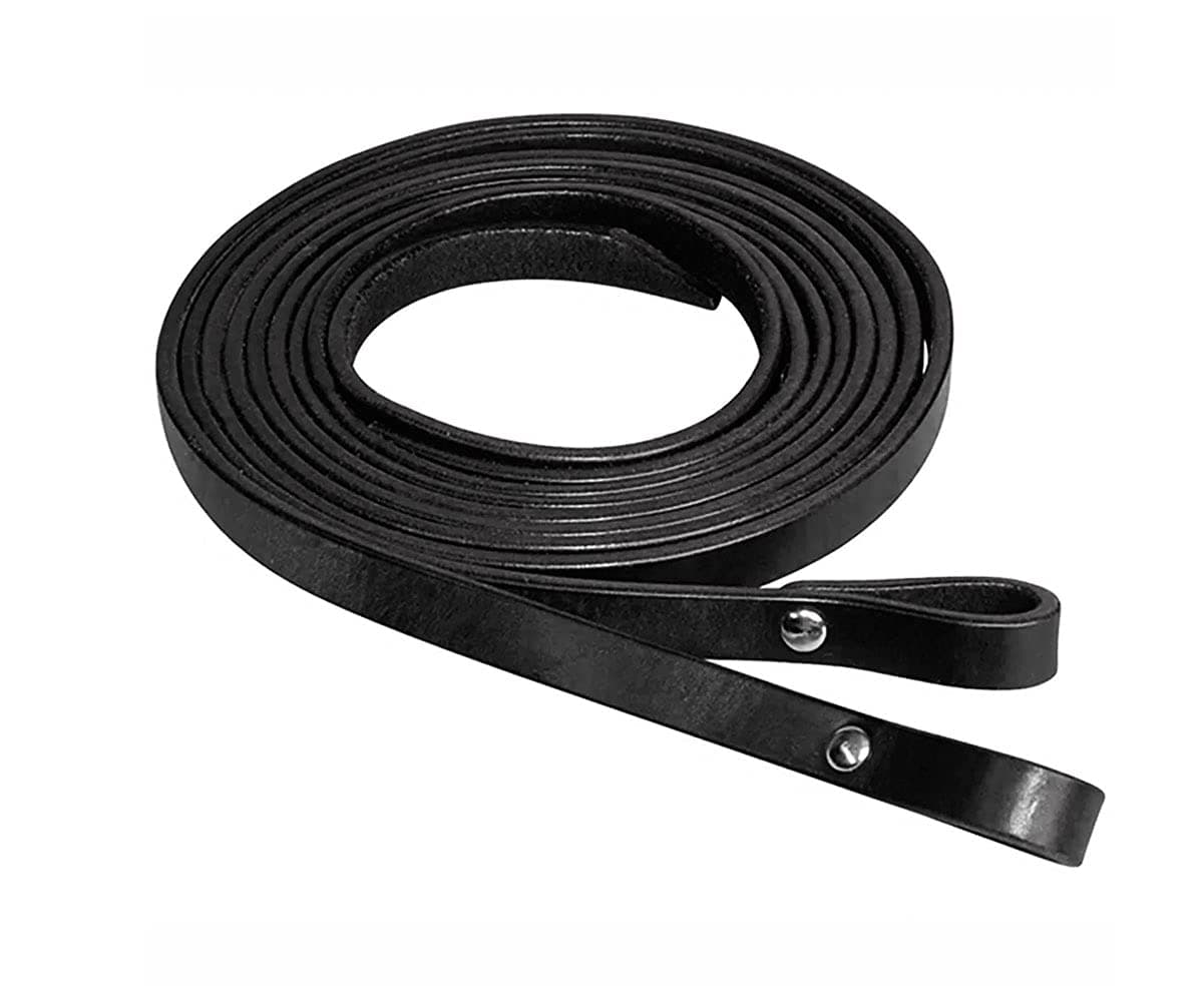 Circle Y Chicago Screw Smooth Leather Split Horse Reins - 5/8" Wide, 7' Long