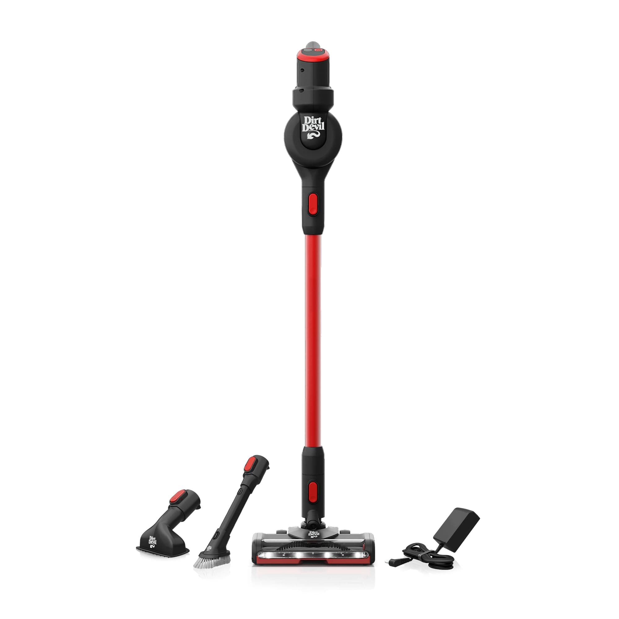 Dirt DevilCordless Autonomous Stick Vacuum Cleaner with Tools Included, for Carpet and Hard Floors, Lightweight Design, Powerful Suction, LED Headlights, BD57000V, Black