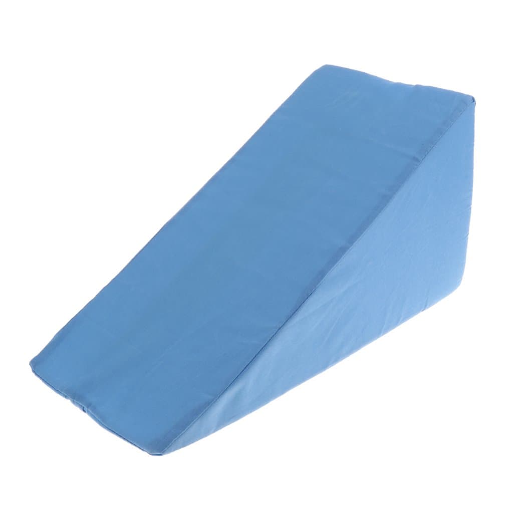 Wedge Pillows Leg Support Elevation Foam Cushion Anti Bedsore Pad with Washable Cover - Blue, as described