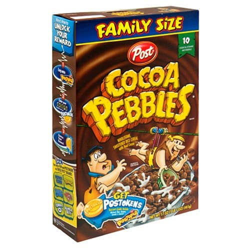 Post Cocoa Pebbles Cereal, 17-Ounce Boxes (Pack of 5)