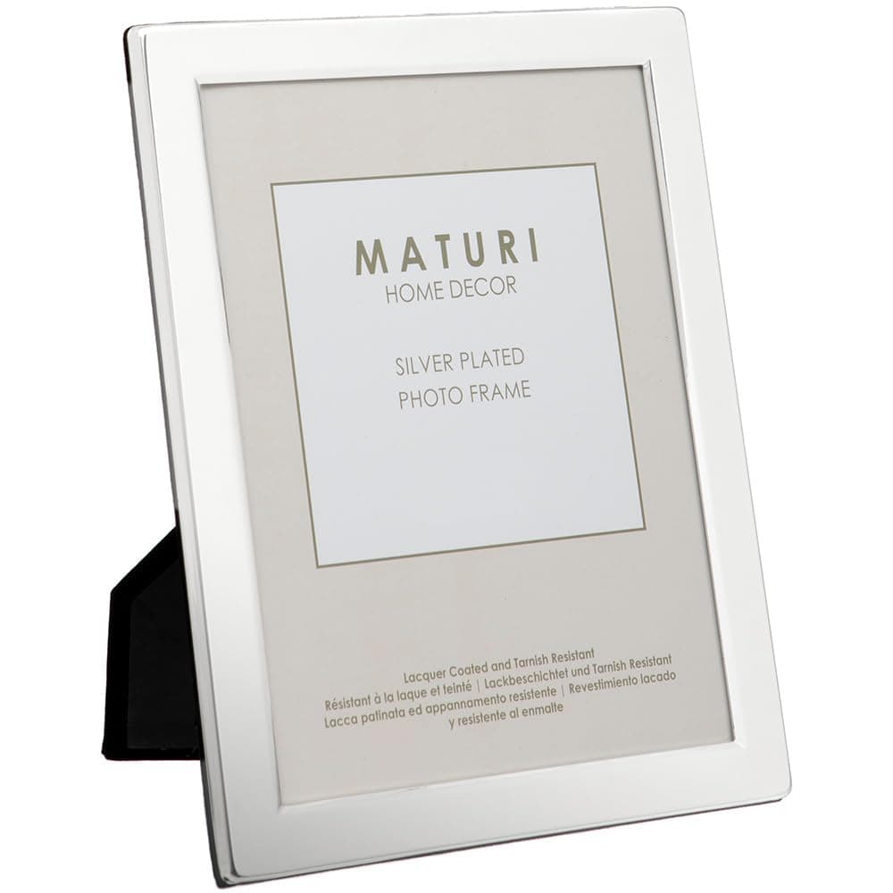 Maturi Silver Plated Photo Frame - Flat Edge Finish 2.5 x 3.5-inch (6.5 x 9cm)