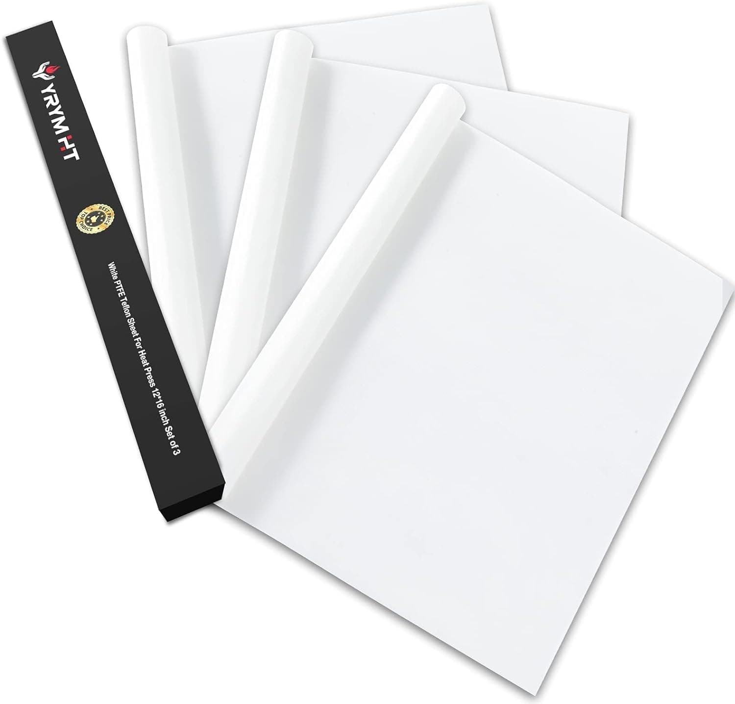 White Teflon Sheet for Heat Press - 3 Pack Non Stick Teflon Sheets 12 x 16" Heat Transfer Paper Reusable Heat Resistant Craft Mat