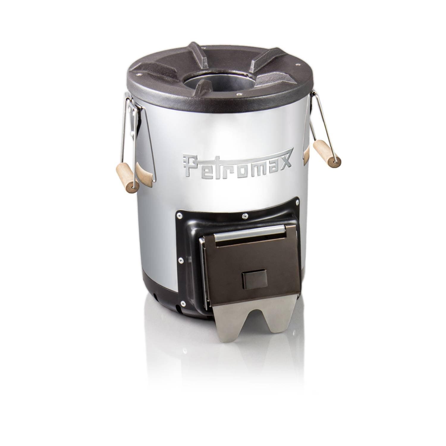 Petromax Rocket Compact Outdoor Stove with Cast Iron Cooking Surface, Self-Sufficient Camping Stove to Cook Over Fire