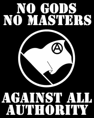 Anarchist No Gods Sticker Anarchy 4" X 5"