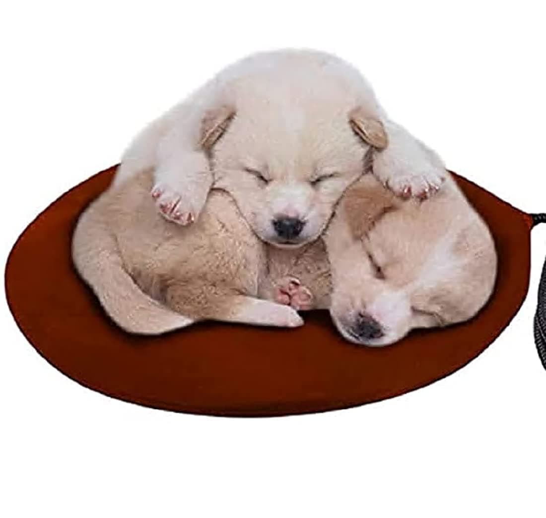 Pet Heating Pad Heated Cat Pad Indoor Kitten Birthing Kit Waterproof, Auto Power Off 12" x 12"
