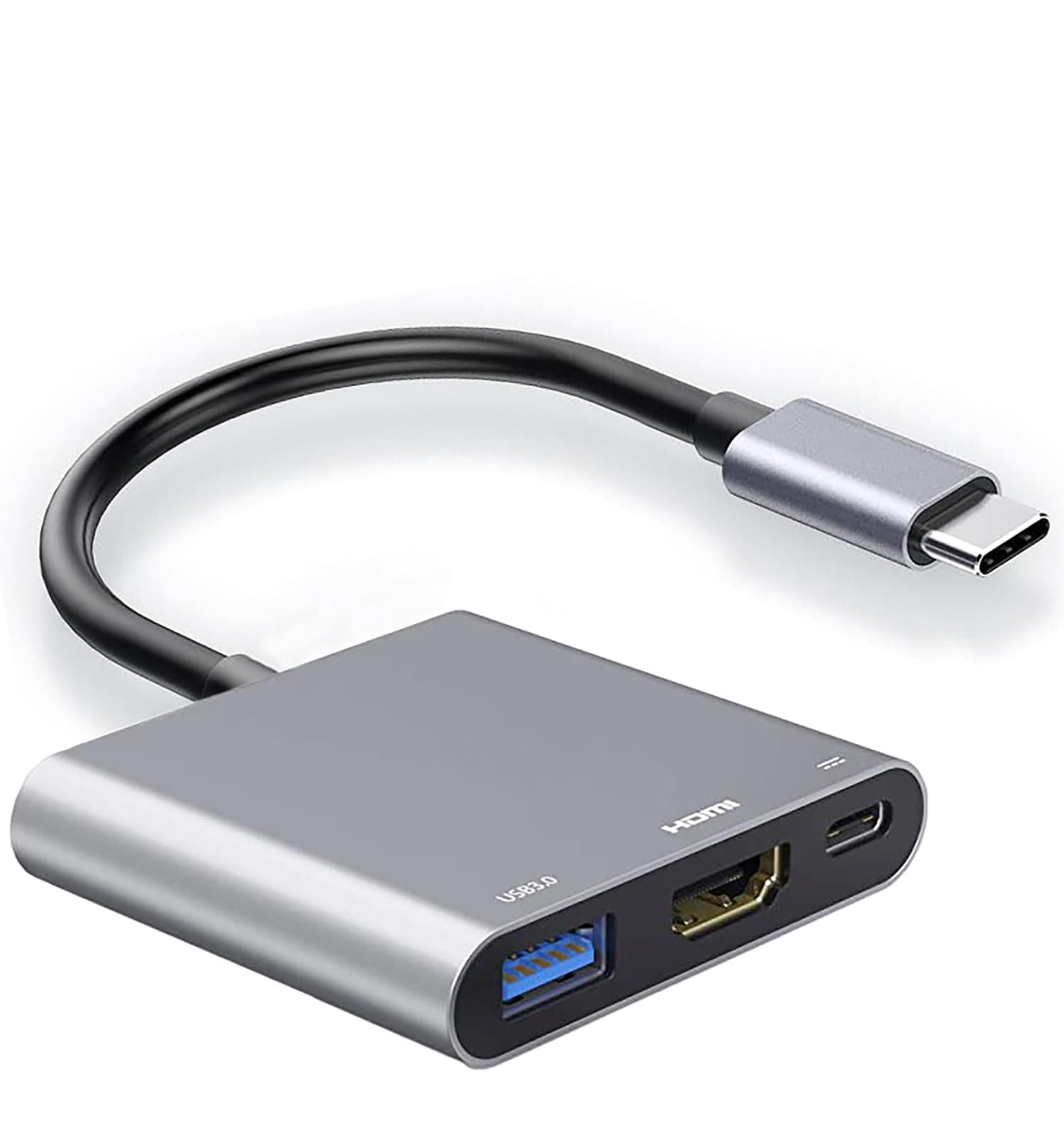 Apple MacBook Pro M1 2016-2022, Air M1 2018-2022, iPad Pro iMac USB-C AV Multiport Adapter - 4K HDMI, USB 3.0, Fast Charging Port