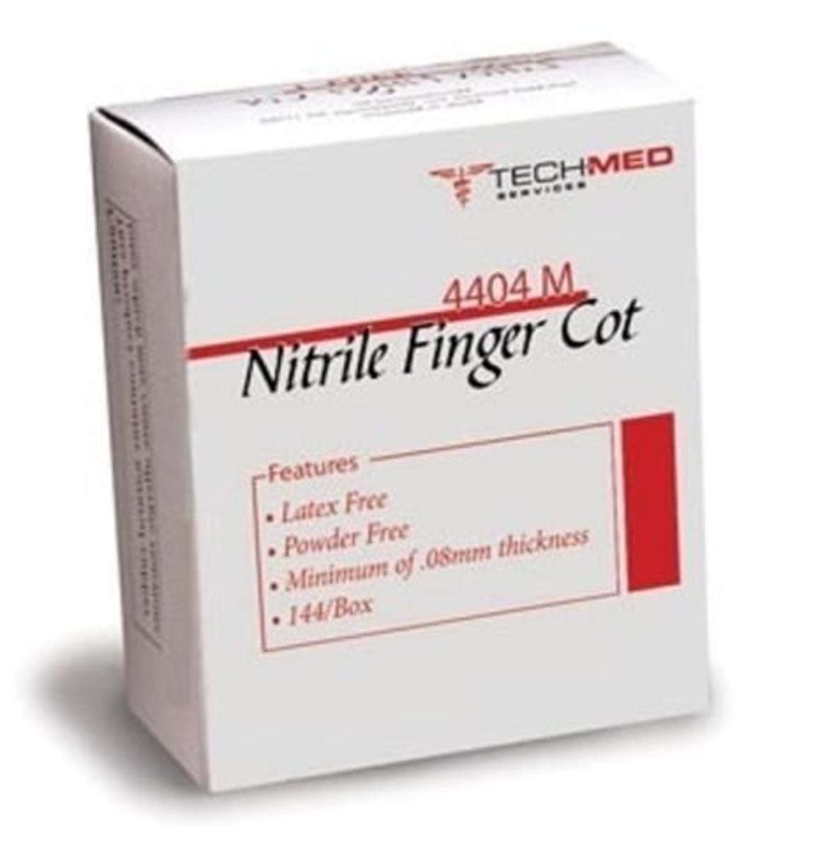 Tech-MedTech Med 4404L Nitrile Finger Cots, Large (Pack of 144)