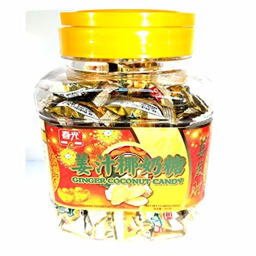Chun Guang Coconut Ginger Hard Candy Jar From China, 13.4 Ounce