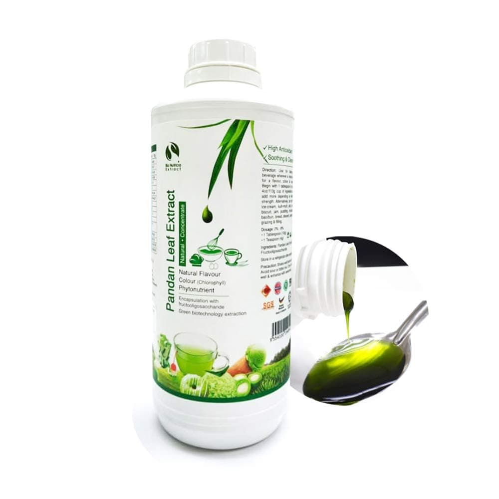 Pandan Leaf Extract Liquid 35oz, No Artificial Additives or Preservatives, Natural Flavor & Color for Cooking, Bakery, Beverages (Pandan)