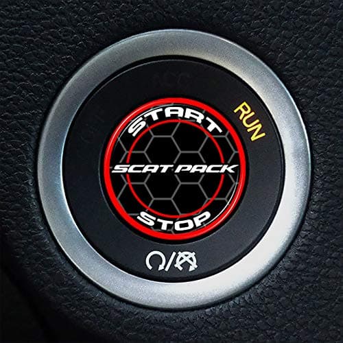Moto Badge Push Start Button Overlay for Dodge Challenger or Charger Scat Pack AA182