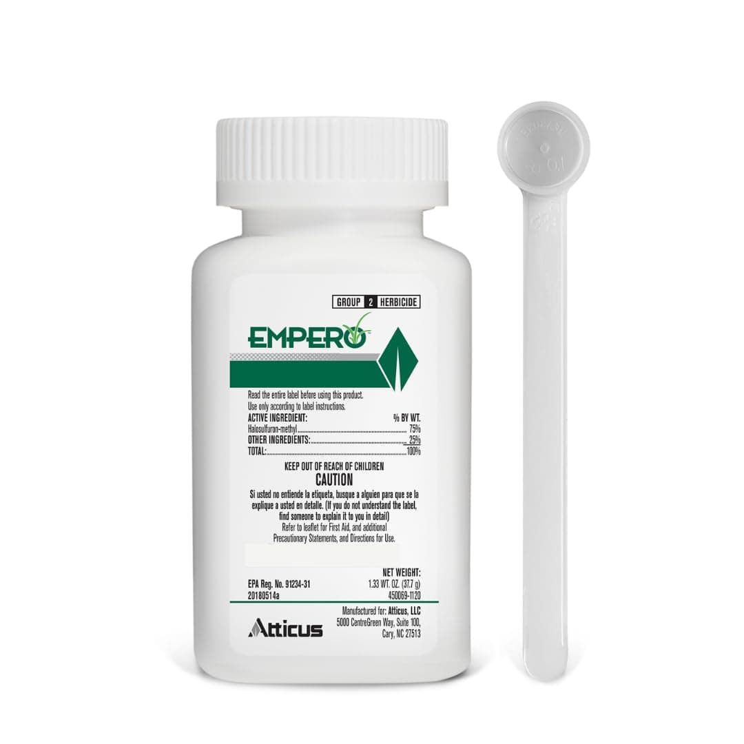 Atticus Empero Nutsedge Killer (1.33 oz) Halosulfuron-Methyl 75% Turf Herbicide - Kills Nut Grass in Established Lawns, Ornamental Turfgrass, & Landscape Areas