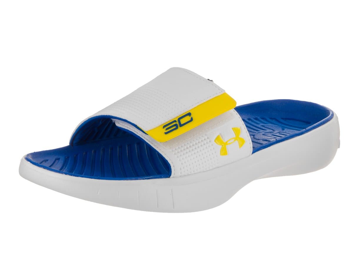 Under Armour Men's M Curry III SL, White/Blue, 11 D