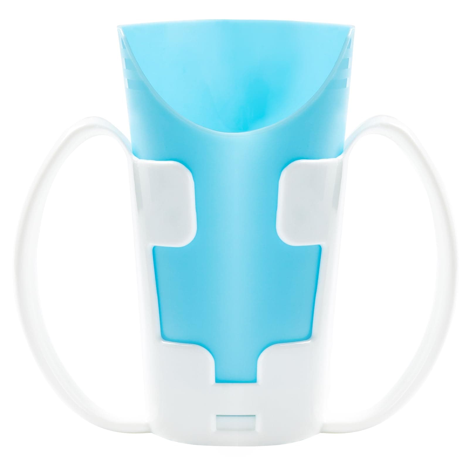 Nosey Cups with Holder 8.7oz,Elderly Care Cups for Physical Therapy Recovery and Rehabilitation