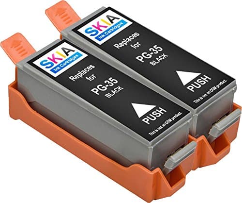 2 Black Skia Ink Cartridges for Canon CLI-36 PGI-35 PIXMA iP100 iP110