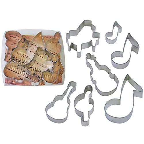 Musical Tin Cookie Cutter 7 Pc Set L1876
