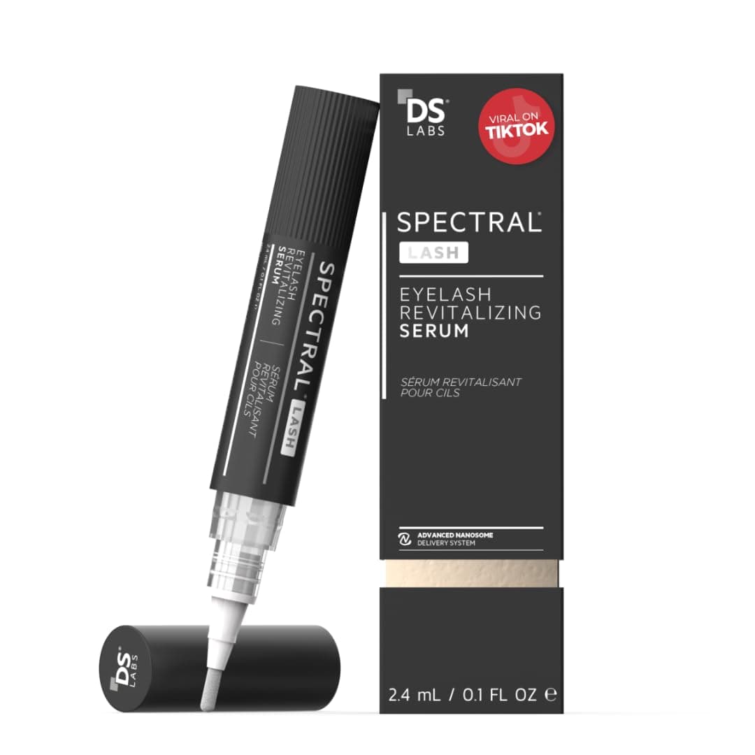 DS Labs Spectral.LASH Women's Multi-Peptide Eyelash Conditioning Serum - Supports Longer, Fuller, Thicker, Looking Lashes, Safe for Lash Extensions, Oil-Free, Paraben & Sulfate Free, Cruelty Free