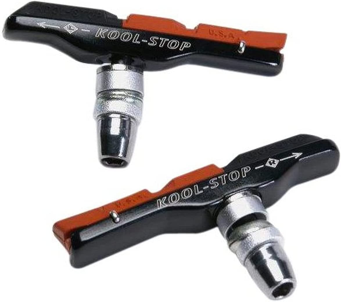 Kool Stop Bicycle V-Type Holder with Brake Pads (Dual Compound)