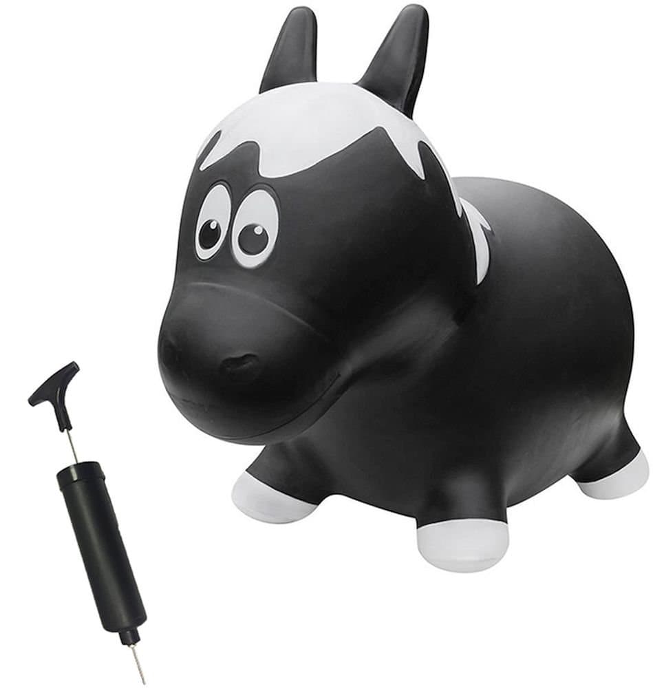 Award Winning Inflatable Toddler Safe Bouncing Black Horse Plus Pump