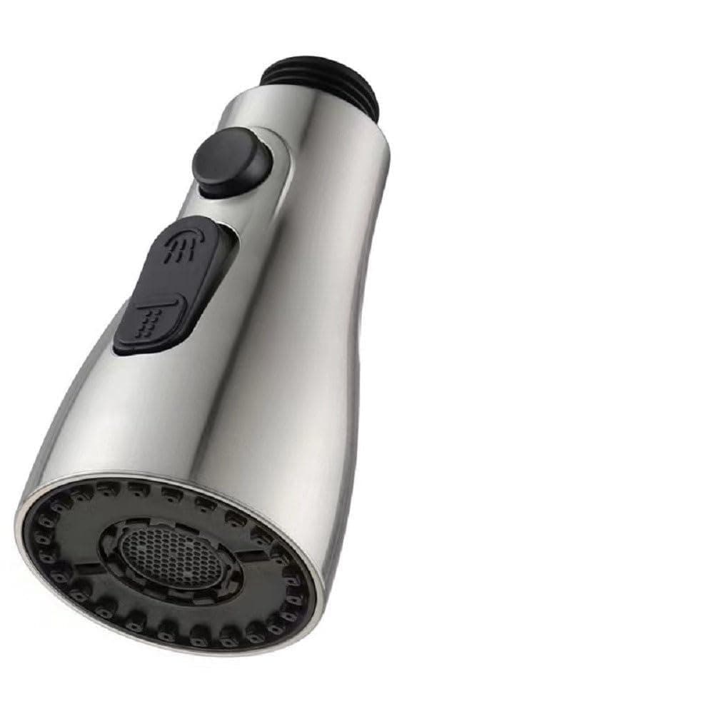 Pull Down Kitchen Faucet Sprayer Head Replacement Part - Pull Out Sink Sprayer Replacement Nozzle, Kitchen Faucet Head Hose Spray Tap Spout Only for G1/2(0.8inch)Connector (Brushed Nickel)