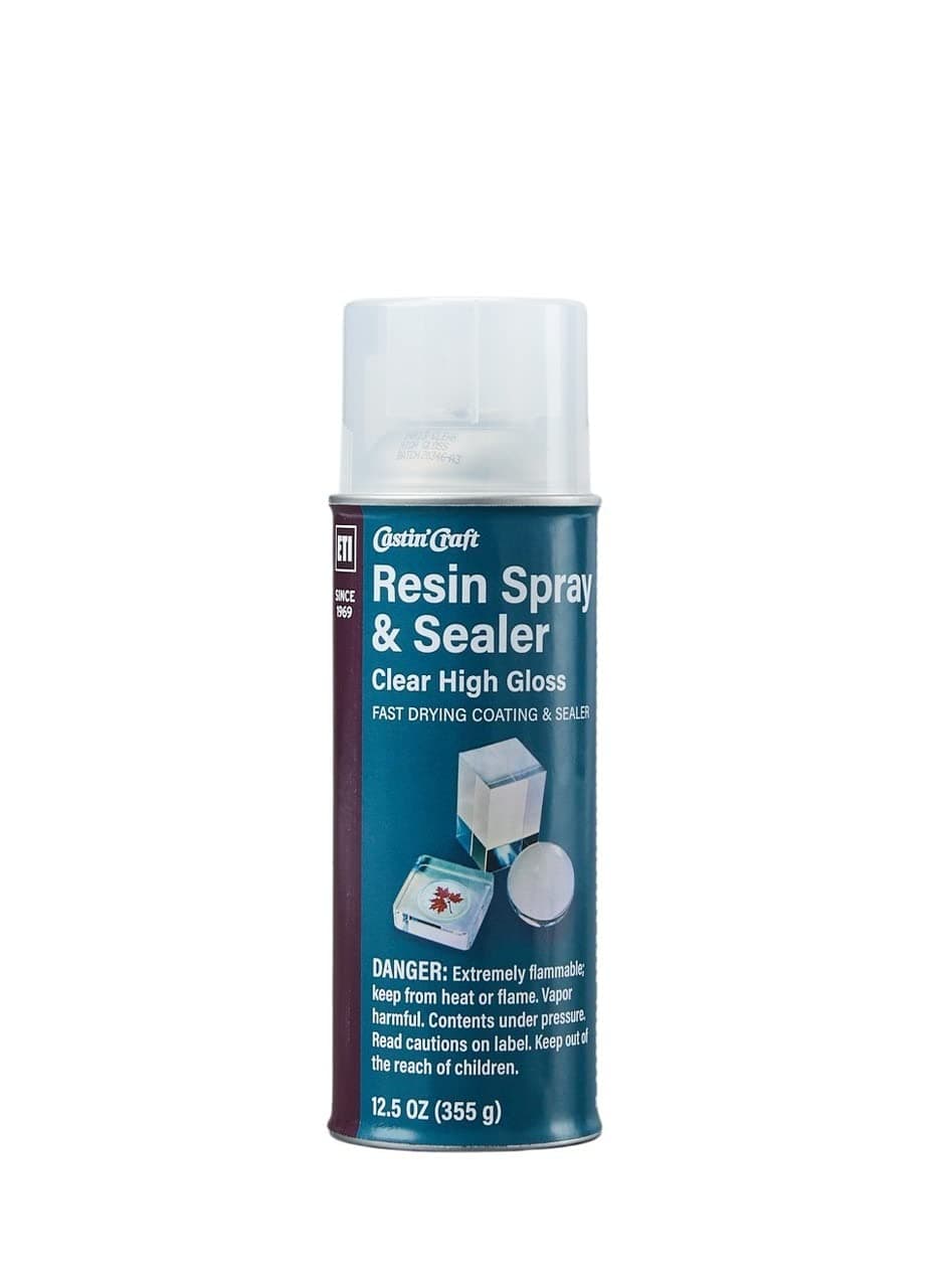 Environmental Technology Castin’ Craft Resin Spray Crystal Clear Gloss Finish/Sealer (5.25 oz) Multipurpose Top Coat & Sealant for Polyester Casting, Polymer Clay, Paint, Woodworking & Cured Pieces