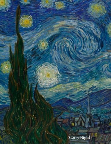 Starry Night: By Vincent Van Gogh: A Large (8.5" x 11") Notebook, Journal, or Diary Diary – September 2, 2015