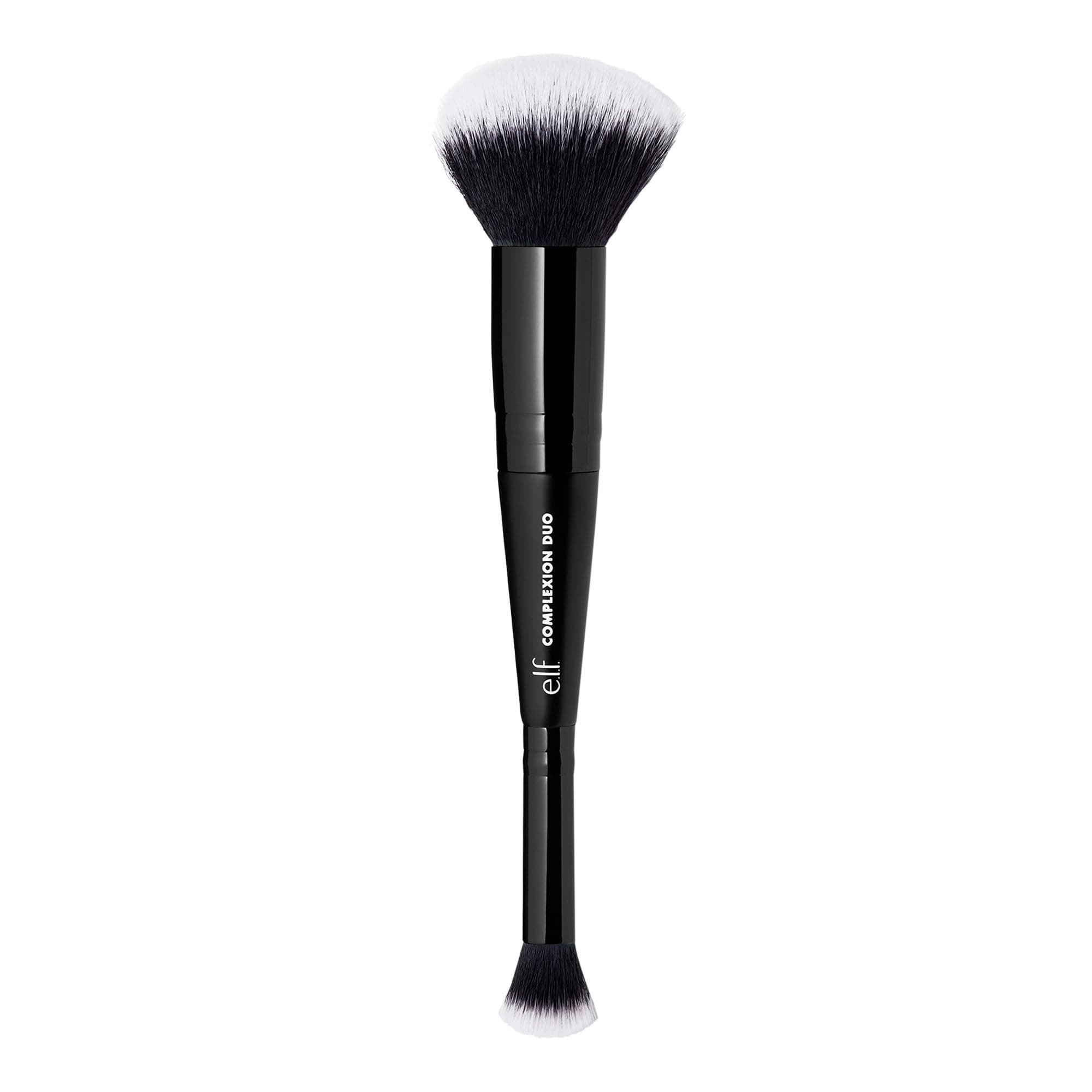 Concealer and foundation complexion Duo brush, 2 in 1 makeup brush for concealer and liquid and powder foundation, made of synthetic bristles