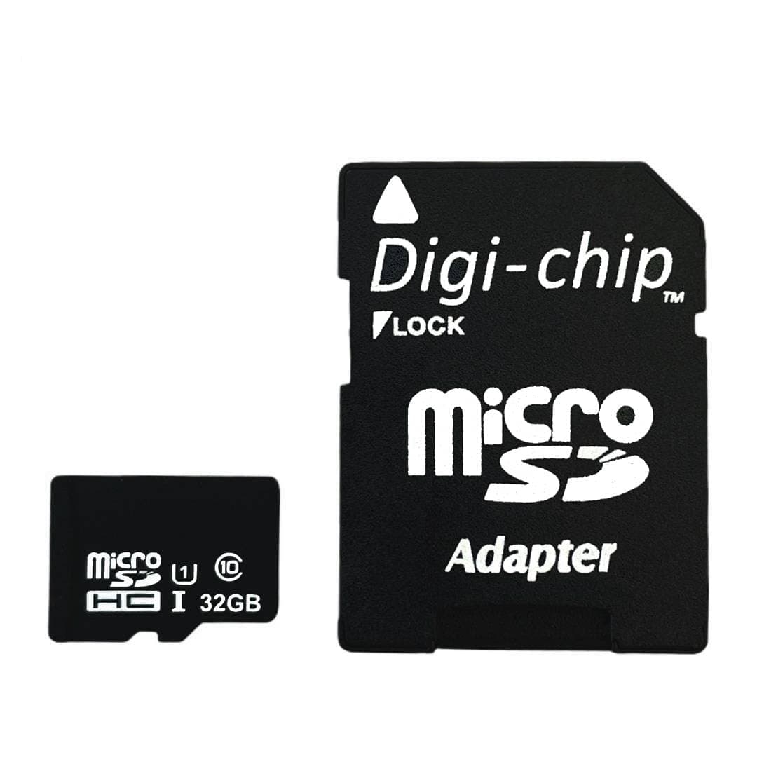 Digi-Chip32GB Micro-SD Memory Card Formatted in FAT32 UHS-1 100mb/s High Speed