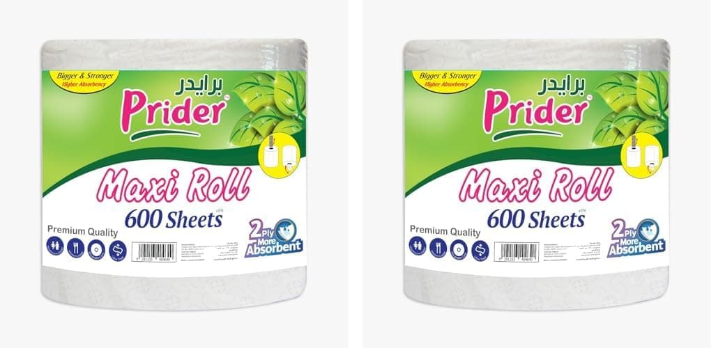 jumbo Sterilized Kitchen Towel -Mega Roll 600 sheets 2 PLY - Highly Absorbent & Perforated Maxi roll Tissue Paper- Multi Purpose