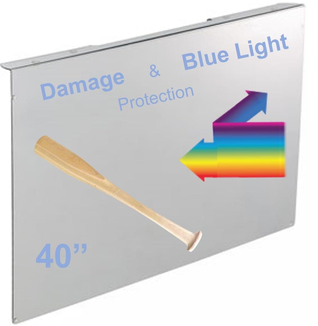 VizoBlueX 39-40 inch Anti-Blue Light TV Screen Protector. Damage Protection Panel (90.5 X 54 cm) Filter Blocking UV & Blue Light from 380 to 495nm. Fits LCD, LED, 4K OLED & QLED HDTV Displays