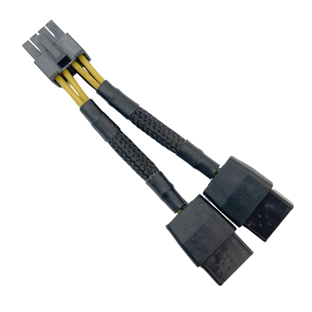 NVIDIA Graphics Card Power Sleeved Cable CPU 8 Pin Male to Dual PCIe 8 Pin Female Adapter for Tesla K80/M40/M60/P40/P100 4.8-inch(12.2cm) (2-Pack)