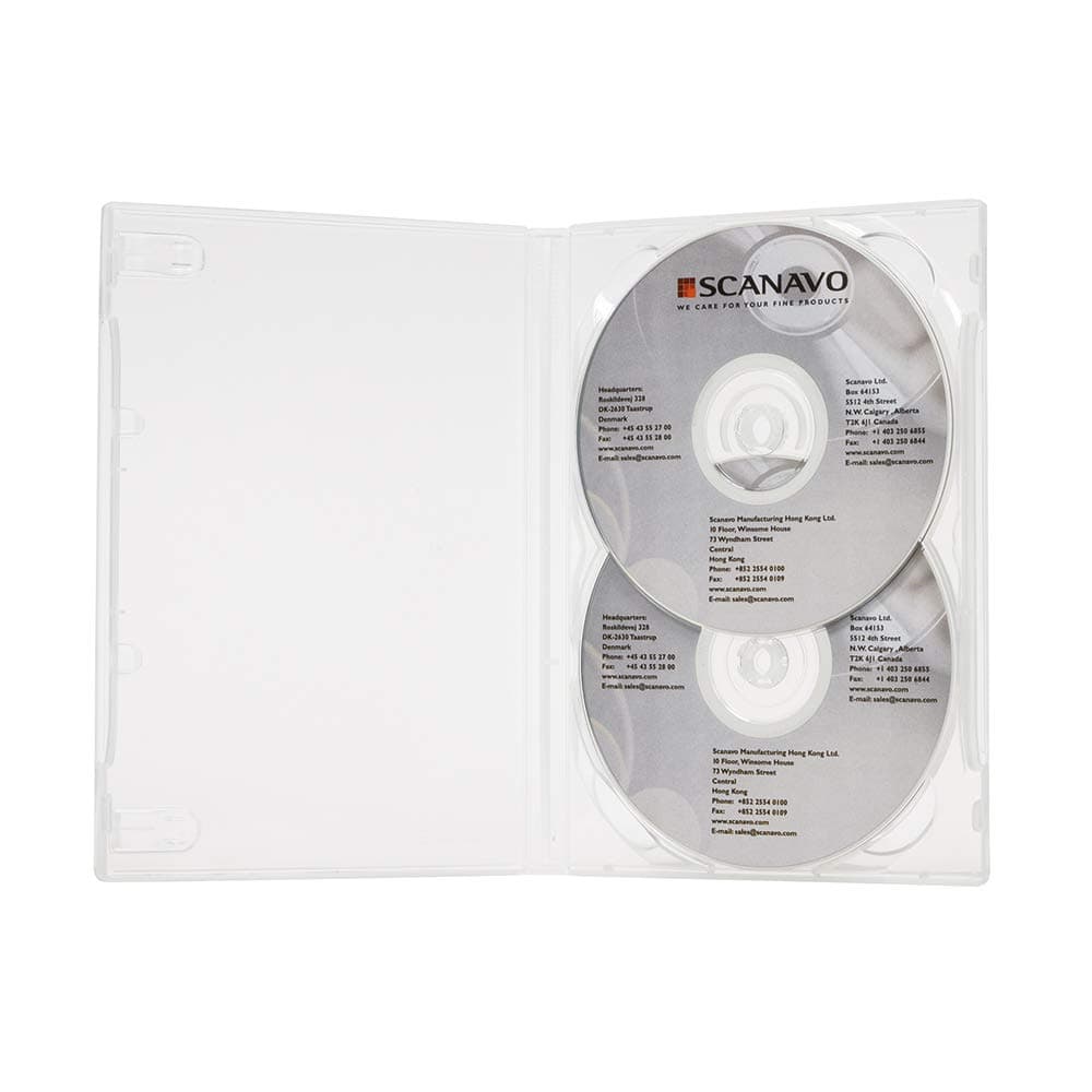Scanavo1 x 2-Disc Overlap DVD Case 14mm White