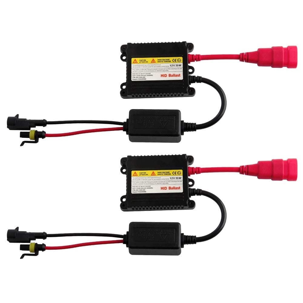 Ultra Thin 12V 35W HID Ballast Replacement Digital For H1 H3 H4 H11 H8 9005 9006 D1R D2R Headlight Xenon Lamp Bulb (2pcs, Cool White, 3000 Lumens)