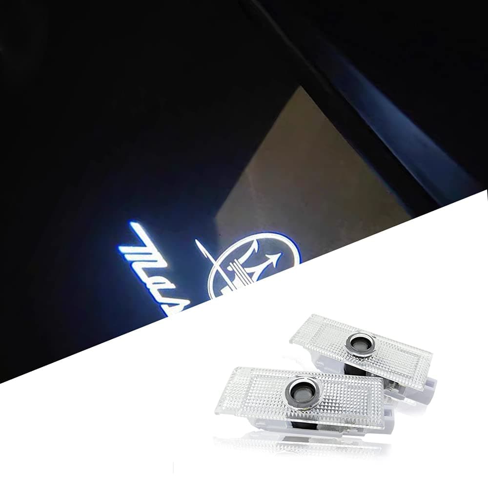 2Pcs Car Door Light LED Welcome Light Projector Door Shadow Lights Puddle lamp Car Ghost Shadow Light for Levante 2014-present