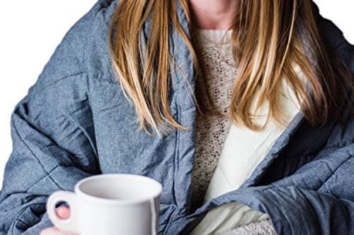 Weighted Blanket (18 lbs) - Premium 100% Cotton Extra-Large Sensory Throw Blanket with Glass Micro Beads - Adult Size Blanket