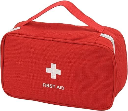 TOURISTIANO First Aid Kit Bag Empty First Aid Pouch Mini Portable Medical Bag for Outdoor Camping Hiking Travel Multifunction Emergency Medicine Storage Bag (Red)
