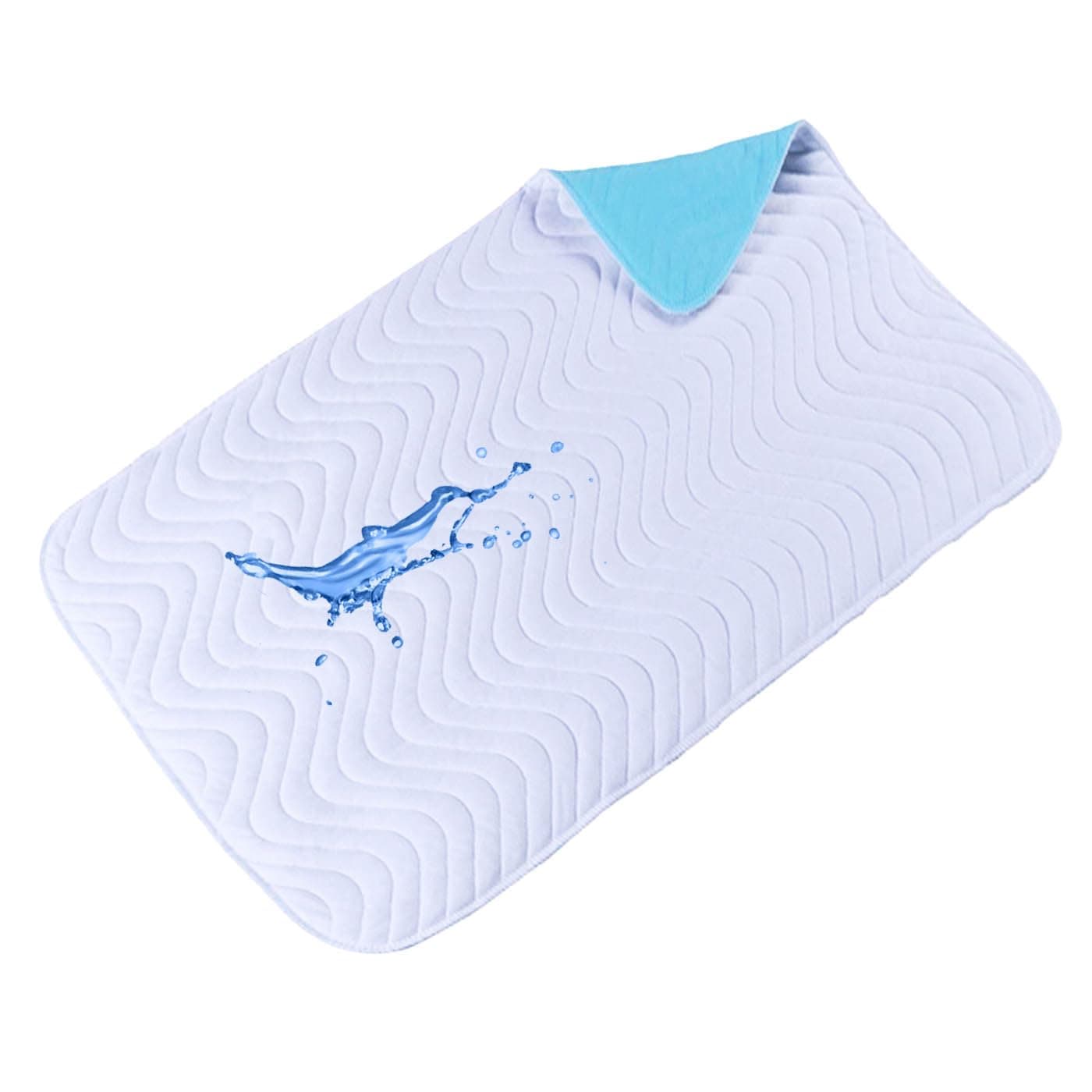 超吸収性防水マットレスプロテクター - 70x90cm、低刺激性キルトシート、大人と子供のおねしょ用、失禁補助。