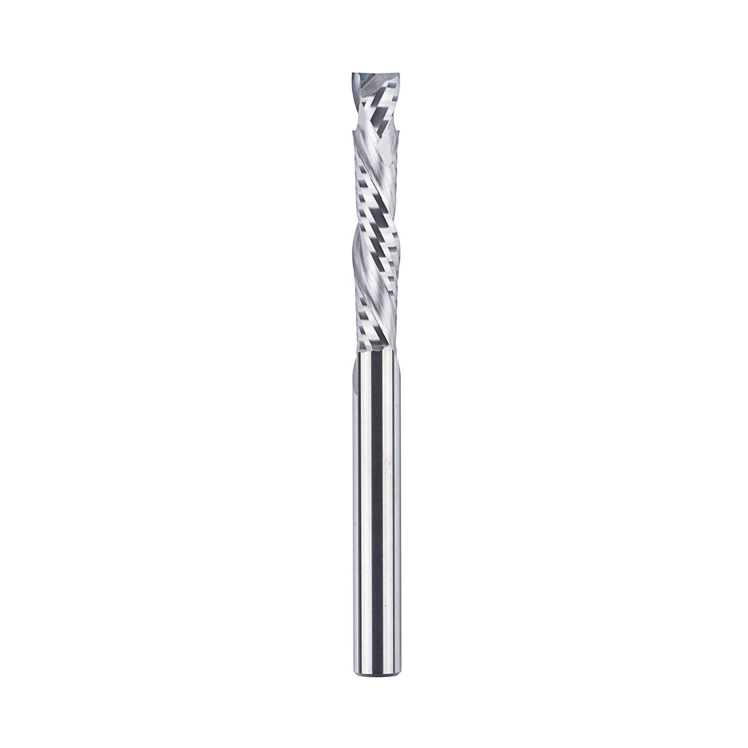 Router Bits 8 mm Shank Spiral Router Bit Up Down Cut Compression Bit CNC Router Bits 45 mm Cutting Length Extra Long 100 mm Total Length Solid Carbide End Mill for Wood Carving Cutter