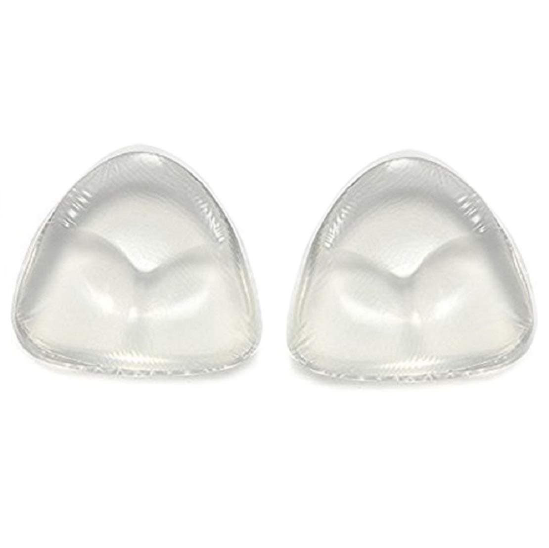 DBHappy Silicone Gel Bra Inserts Pad, Breast Enhancer, Soft Comfortable Feel Real Bikini Swimsuit Push up Pads (Transparent) Large, 1 Pair