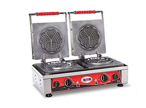Professional Catering Double Heart Shaped Waffle Maker GMG Classico 2 Teflon KGW21S